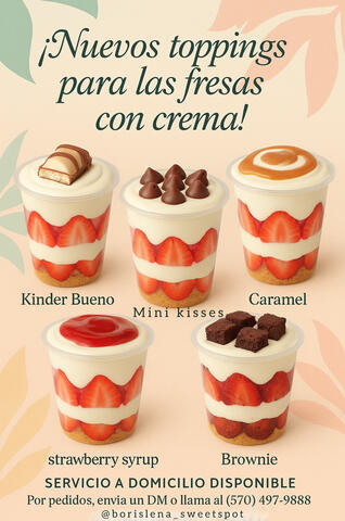 Toppings disponibles